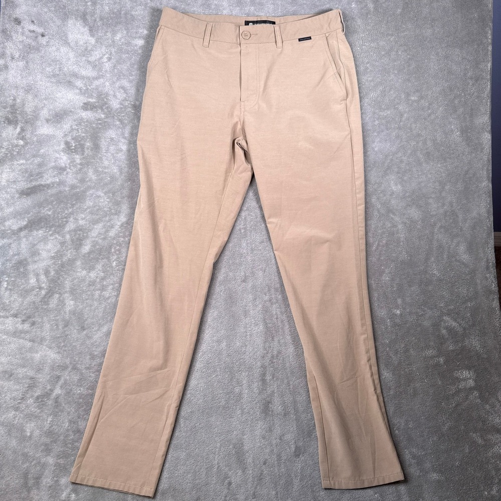 Travis Mathew Performance Golf Pants Mens 33x30 Tan Khaki Lightweight Chino